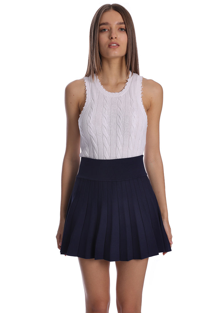 Viscose Pleated Skort – Minnie Rose Viscose Pleated Skort – Minnie Rose