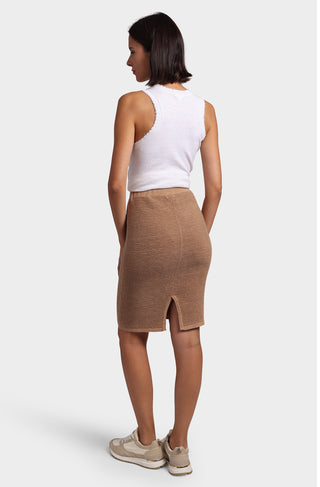 Cotton Cashmere Ottoman Pencil Skirt