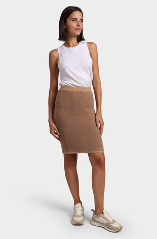 Cotton Cashmere Ottoman Pencil Skirt