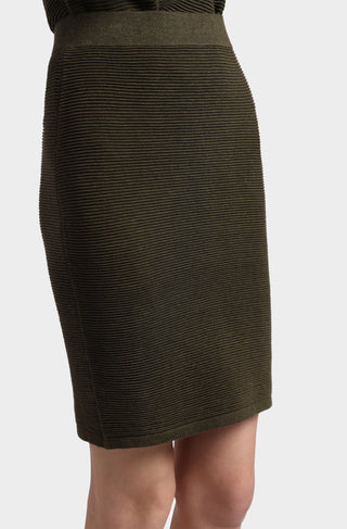 Cotton Cashmere Ottoman Pencil Skirt