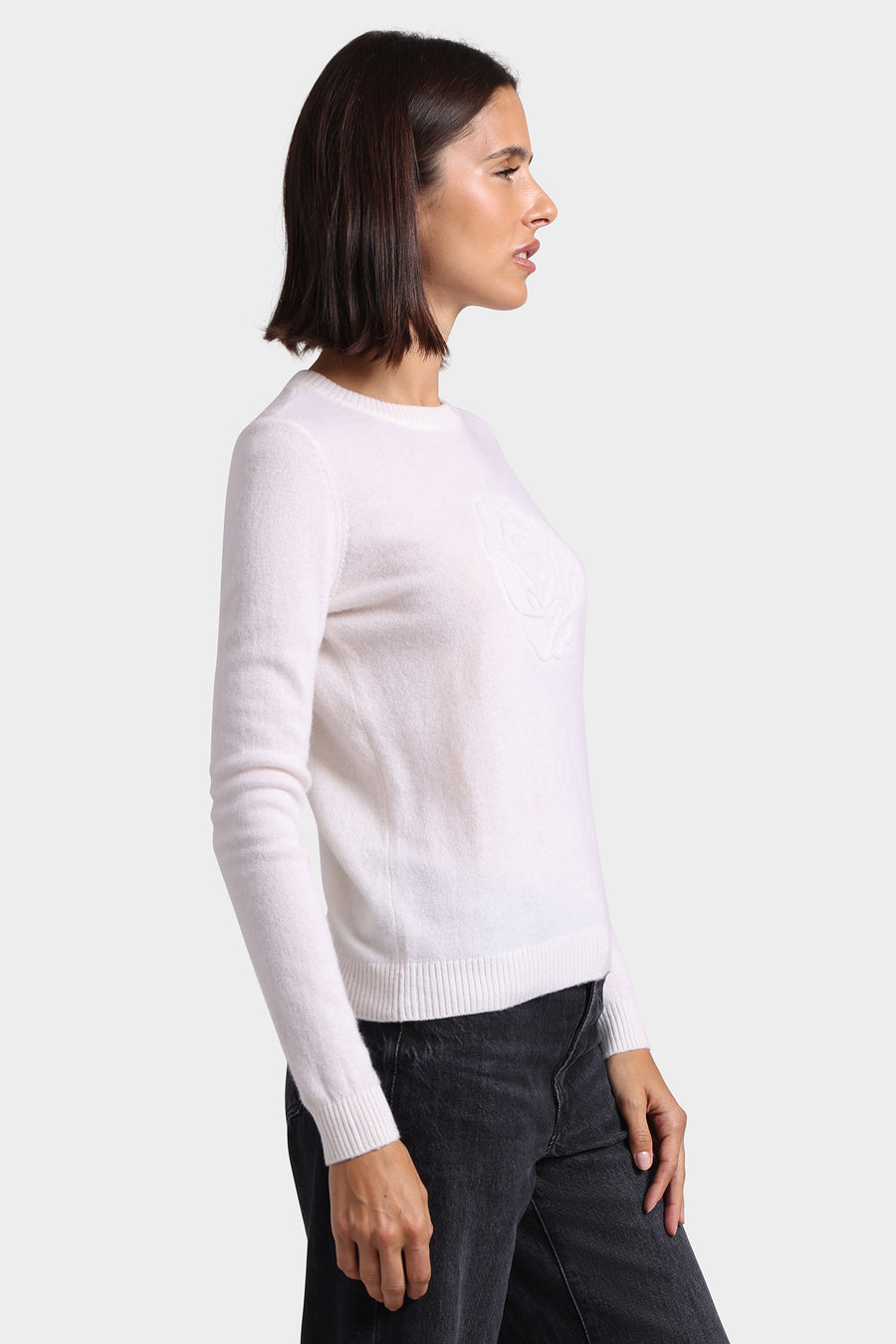 Minnie Rose Sheer Luxury Cashmere Raglan Crew 9705 main image 1