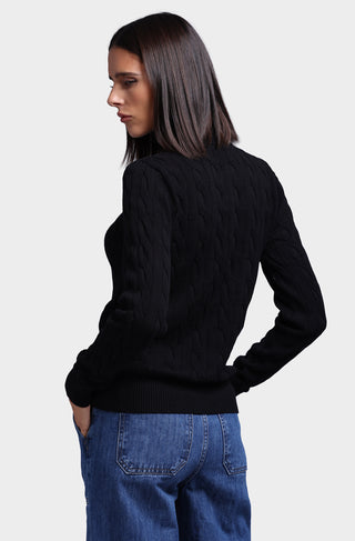 Cotton Cable Long Sleeve Turtleneck