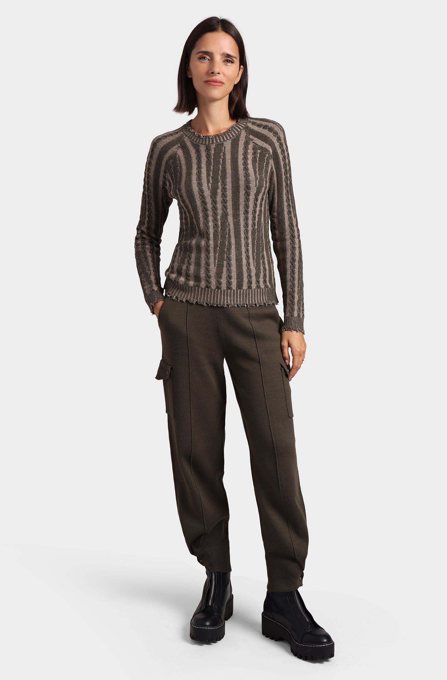 Cotton Plaited Cable Crew Neck – Minnie Rose