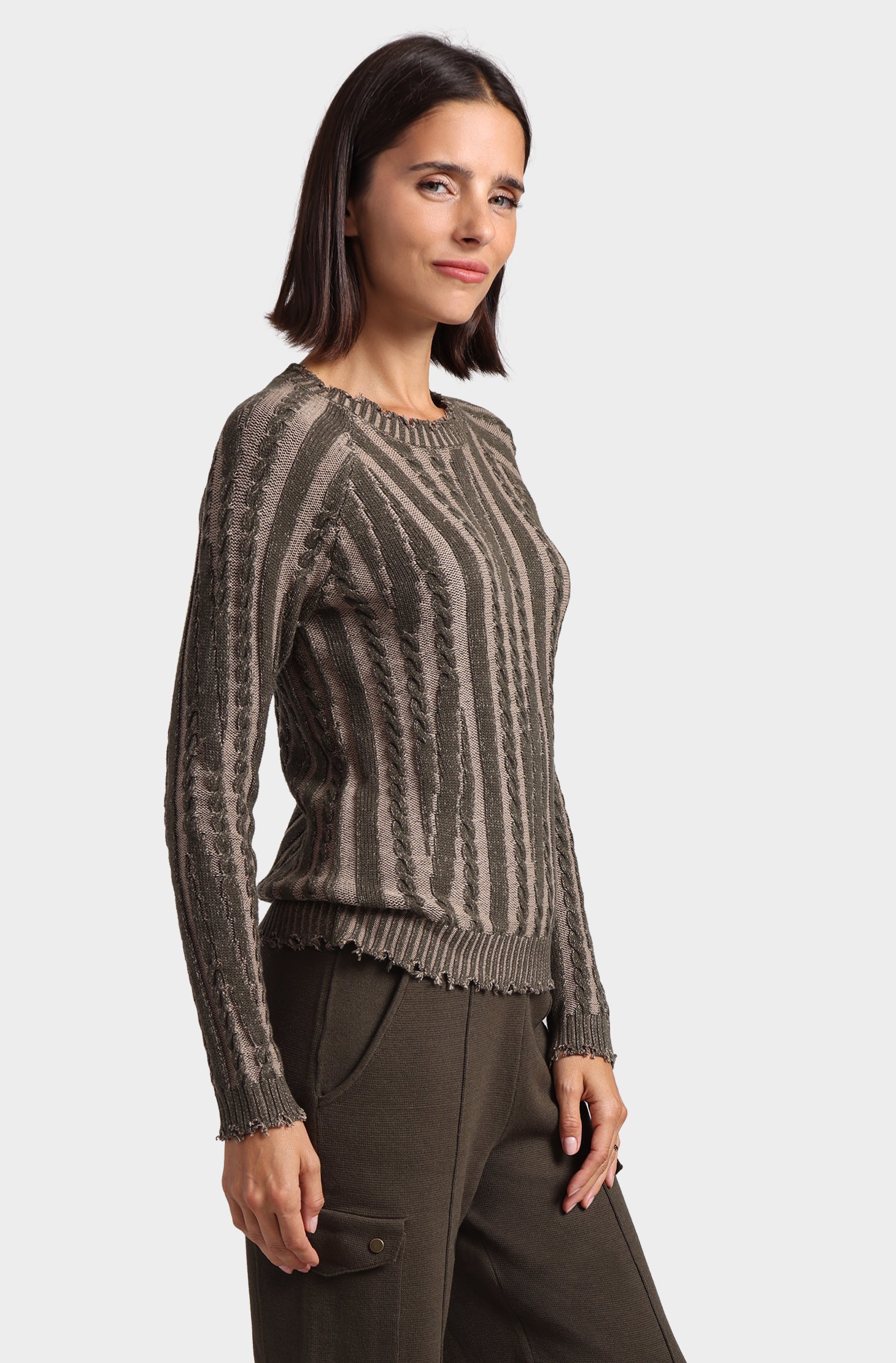 ニット/セーター AMERI FUR BRAID CABLE KNIT Ameri（アメリ）の「BACK CABLE KNIT（ニット/セーター）」 - WEAR