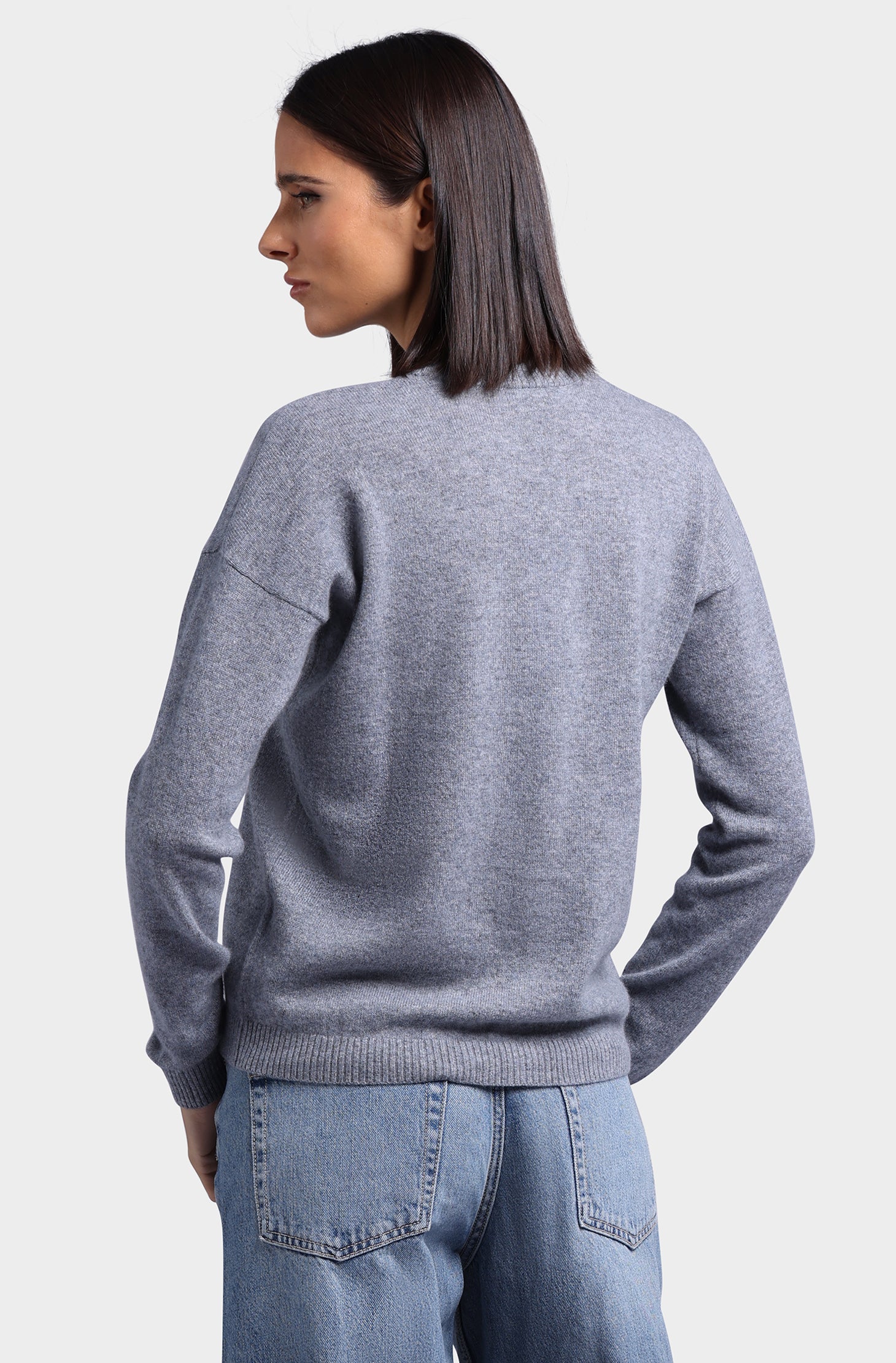 Cashmere 12gg V Neck Cardigan – Minnie Rose