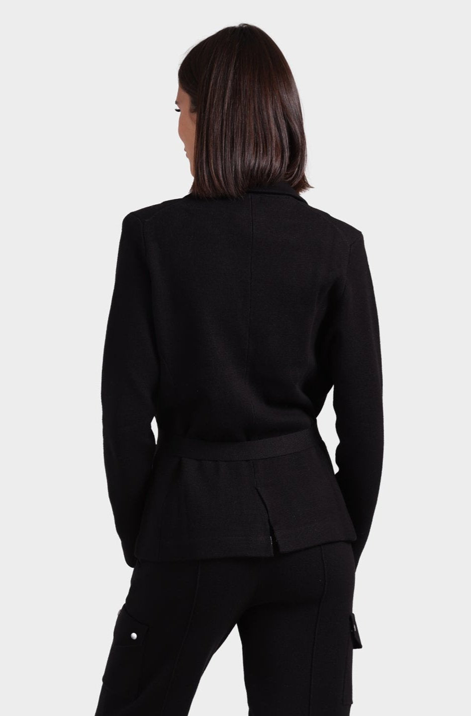Cotton Blend Belted Blazer – Minnie Rose