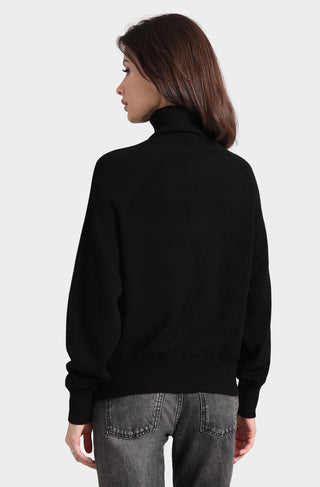 Cashmere Oversized Turtleneck with Front Pocket