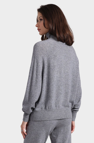 Cashmere Oversized Turtleneck with Front Pocket