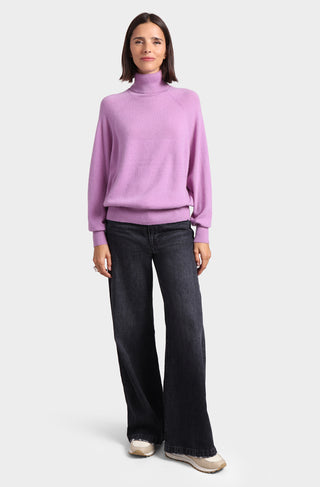 Cashmere Oversized Turtleneck with Front Pocket