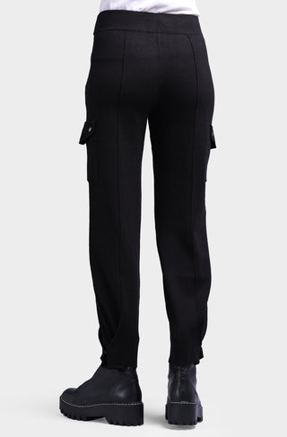 Cotton Blend Pleated Snap Leg Cargo Pant