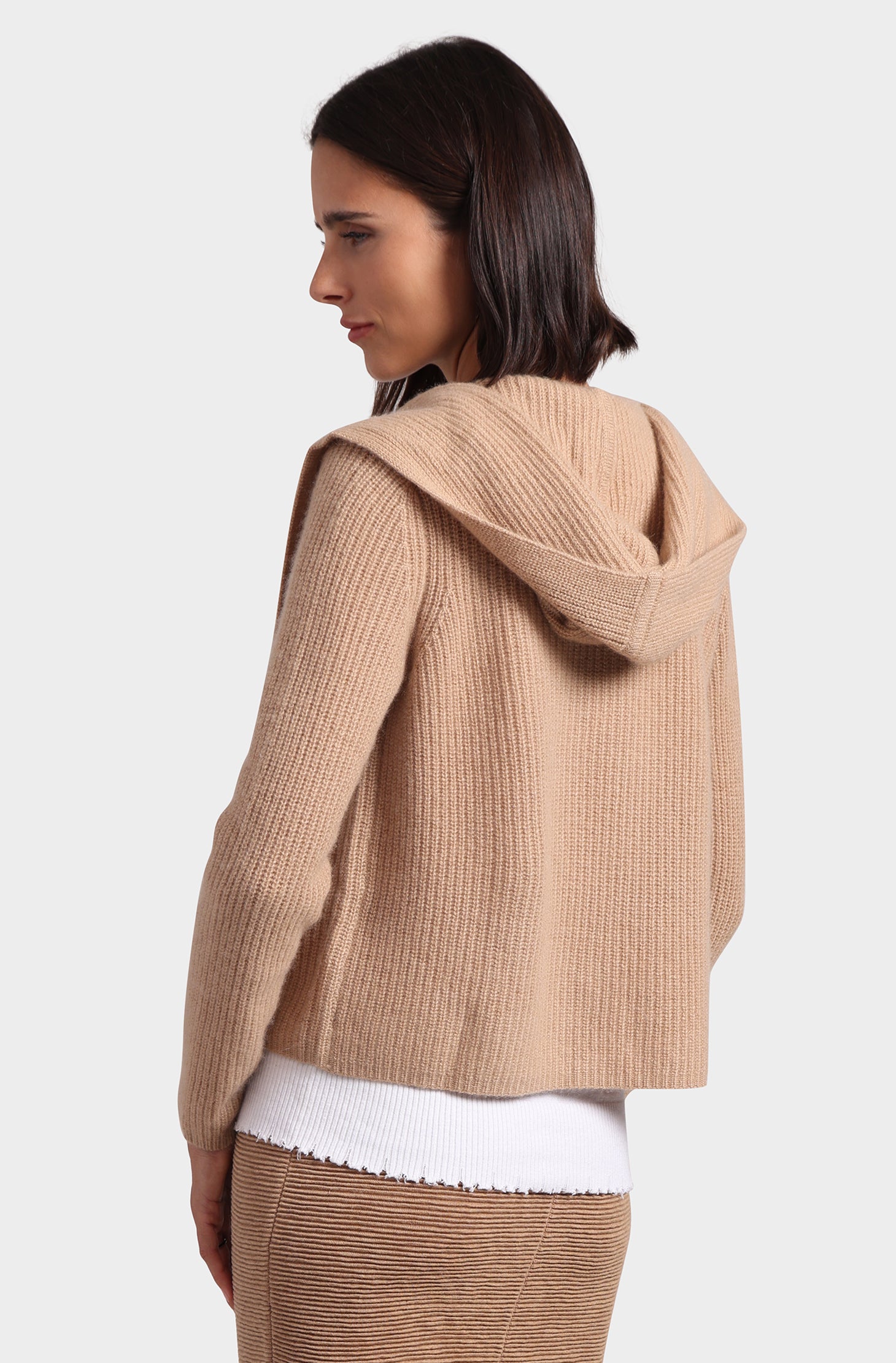 Cashmere 5GG Shaker Hooded Flyaway Cardigan – Minnie Rose