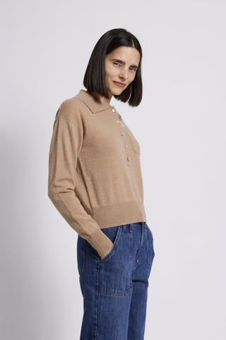 Cashmere Henley Polo with Pocket