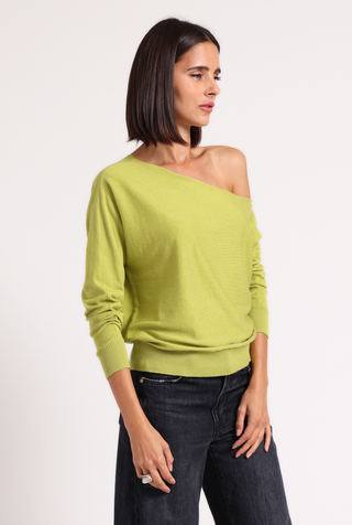 Cotton Cashmere Off The Shoulder Top