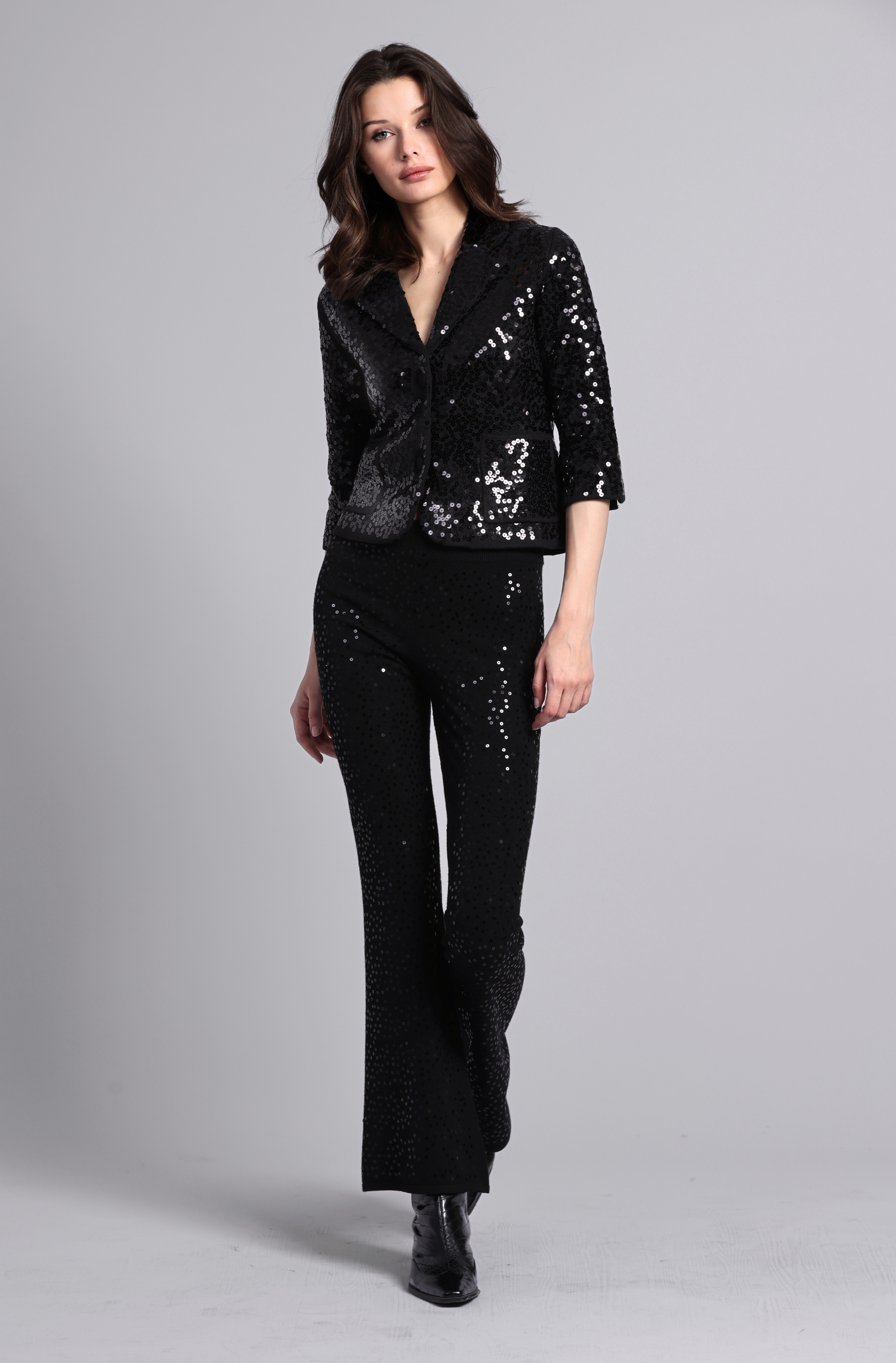 Paillette Sequin Shrunken Blazer