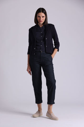 Viscose Blend Shrunken Blazer