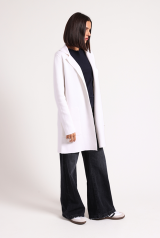 Cotton Cashmere Solid Double Face Notch Collar Coat