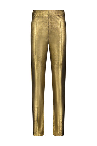 Viscose Metallic Print Tapered Pants