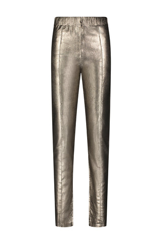 Viscose Metallic Print Tapered Pants