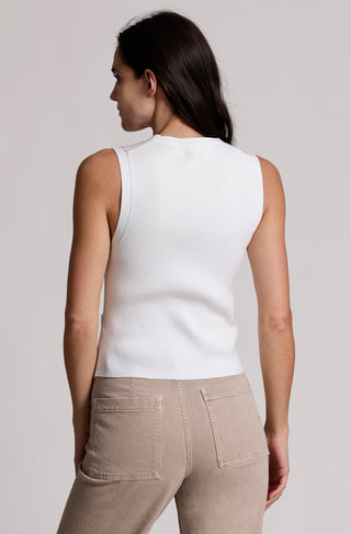 Viscose Ribbed Vest with Pockets