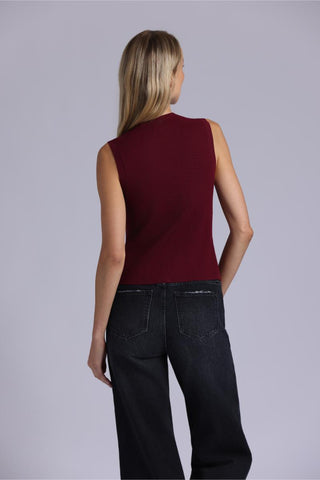 Viscose Ribbed Vest with Pockets