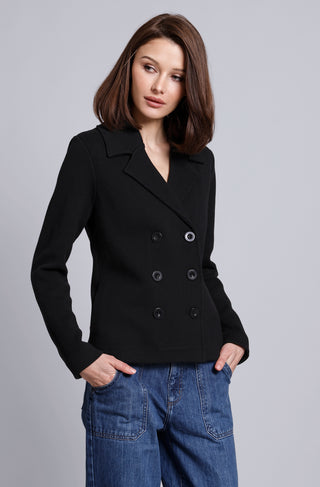 Cotton Blend Short Peacoat