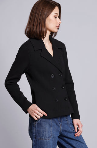 Cotton Blend Short Peacoat