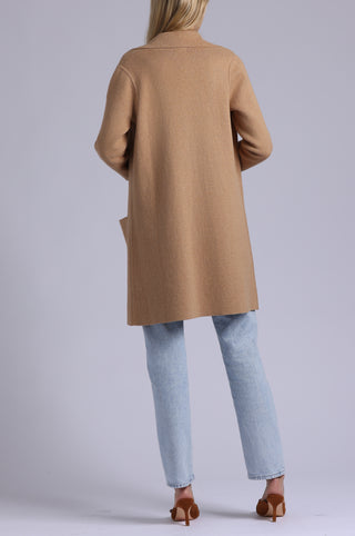 Cotton Cashmere Solid Double Face Notch Collar Coat