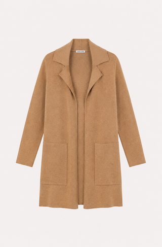 Cotton Cashmere Solid Collar Coat