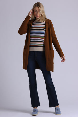 Cotton Cashmere Solid Double Face Notch Collar Coat