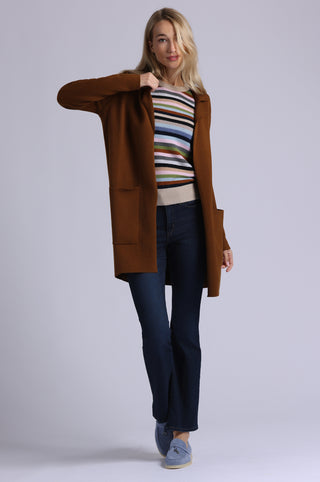 Cotton Cashmere Solid Double Face Notch Collar Coat