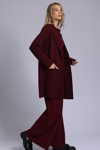 Cotton Cashmere Solid Double Face Notch Collar Coat