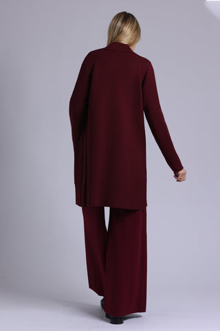 Cotton Cashmere Solid Double Face Notch Collar Coat