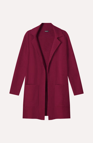 Cotton Cashmere Solid Double Face Notch Collar Coat