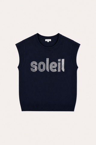 Cotton Cashmere Soleil Foil Print Tee