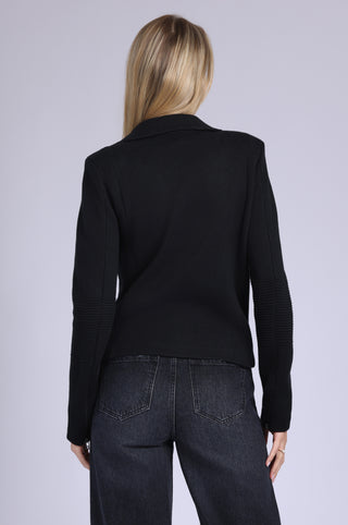 Cotton Blend Moto Jacket