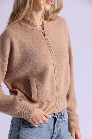 Cashmere Cropped Bomber