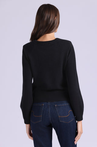 Luxe Cashmere Crew Sweatshirt with Tie