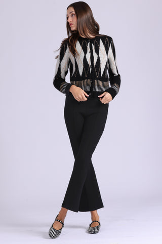 Cashmere Silk Argyle Crew Jacket