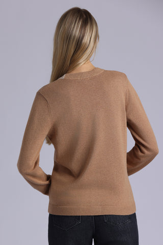 Cotton Cashmere V Neck Cardigan with Contrast Placket