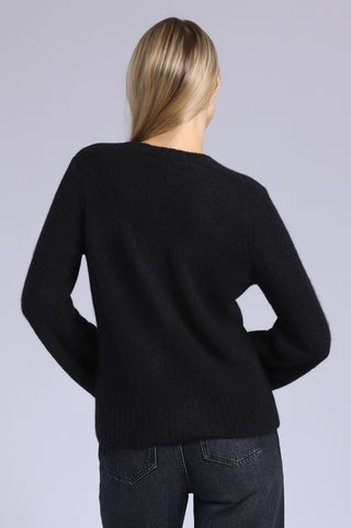 Cashmere Luxe Boucle Boxy V Neck