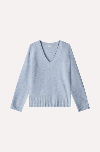 Cashmere Luxe Boucle Boxy V Neck