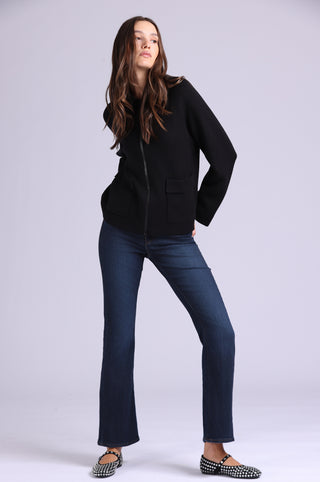 Viscose Zip Jacket with Pockets