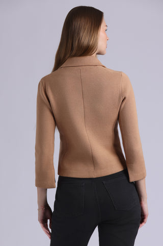 Cotton Blend Shrunken Blazer