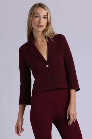 Cotton Blend Shrunken Blazer