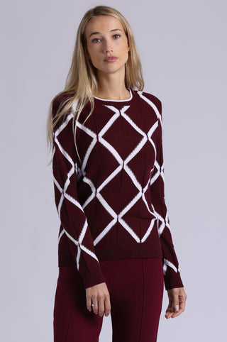 Cotton Cashmere Novelty Basketweave Crew