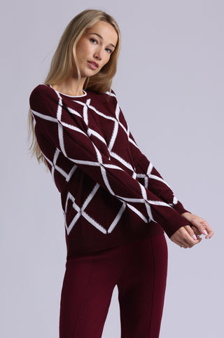 Cotton Cashmere Novelty Basketweave Crew