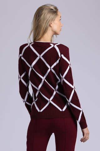 Cotton Cashmere Novelty Basketweave Crew