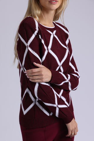 Cotton Cashmere Novelty Basketweave Crew