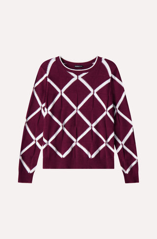 Cotton Cashmere Novelty Basketweave Crew