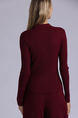 Viscose Ribbed Collared Henley